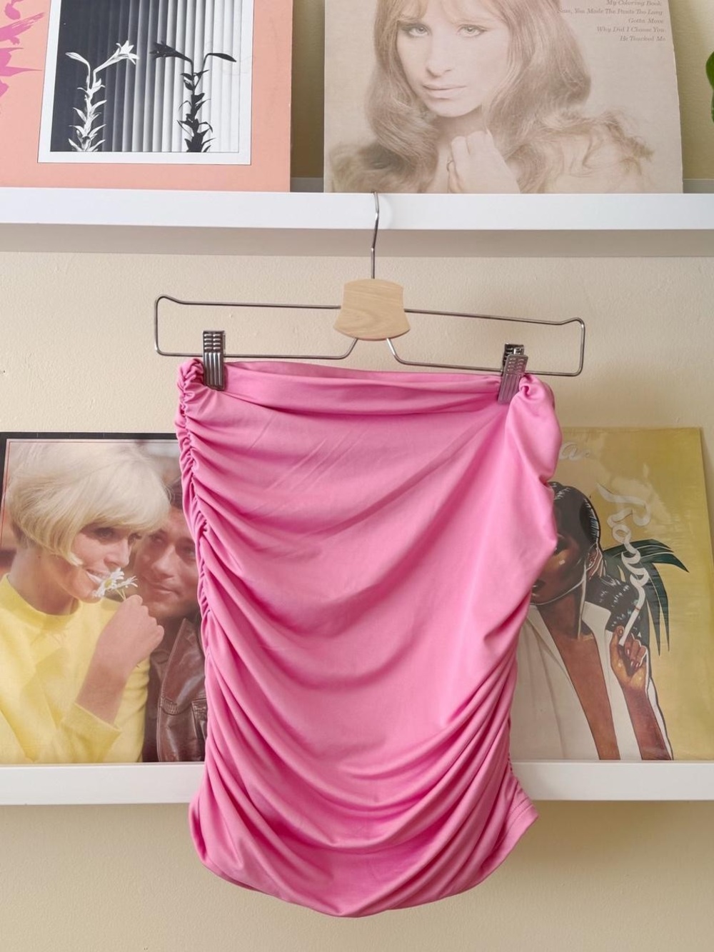 Pink Ruched Tube Top - Picture 2 of 2